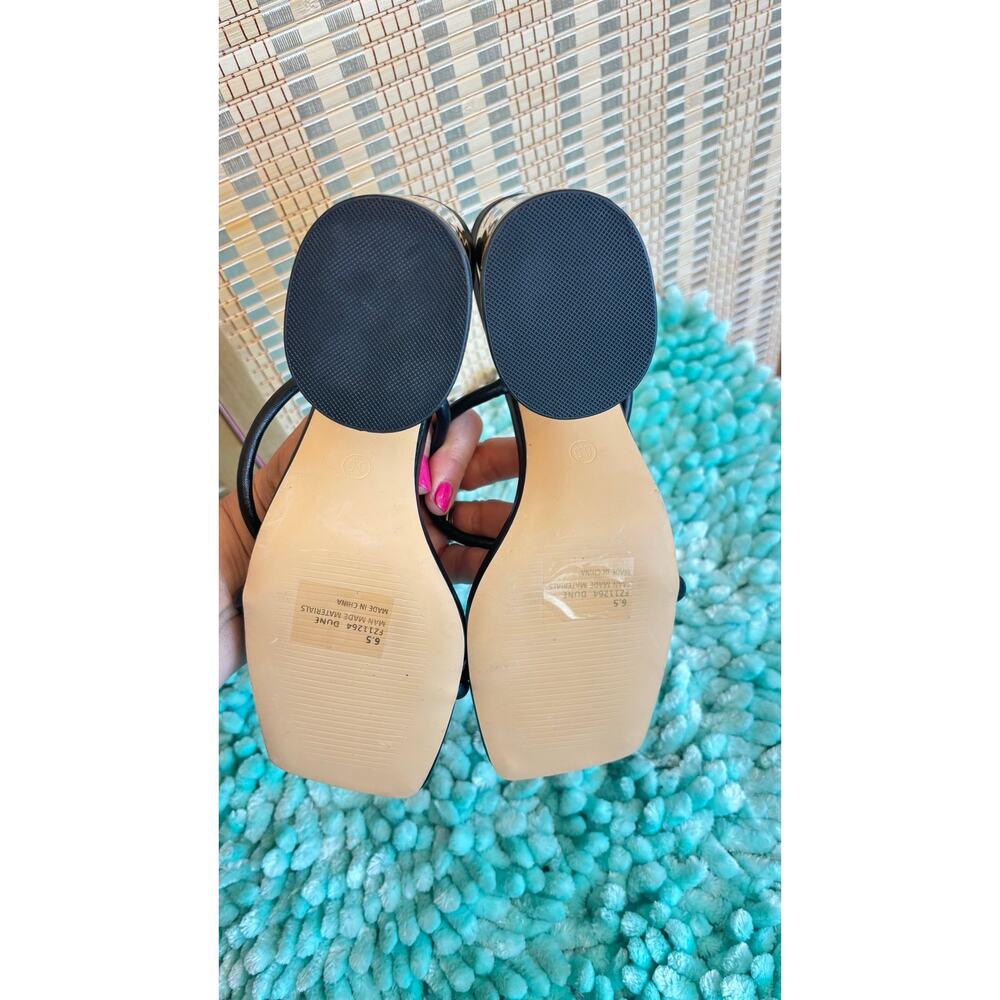 Lemonade golden chunky heel trendy strappy slides slip in shoes sz 6.5 - Picture 5 of 5
